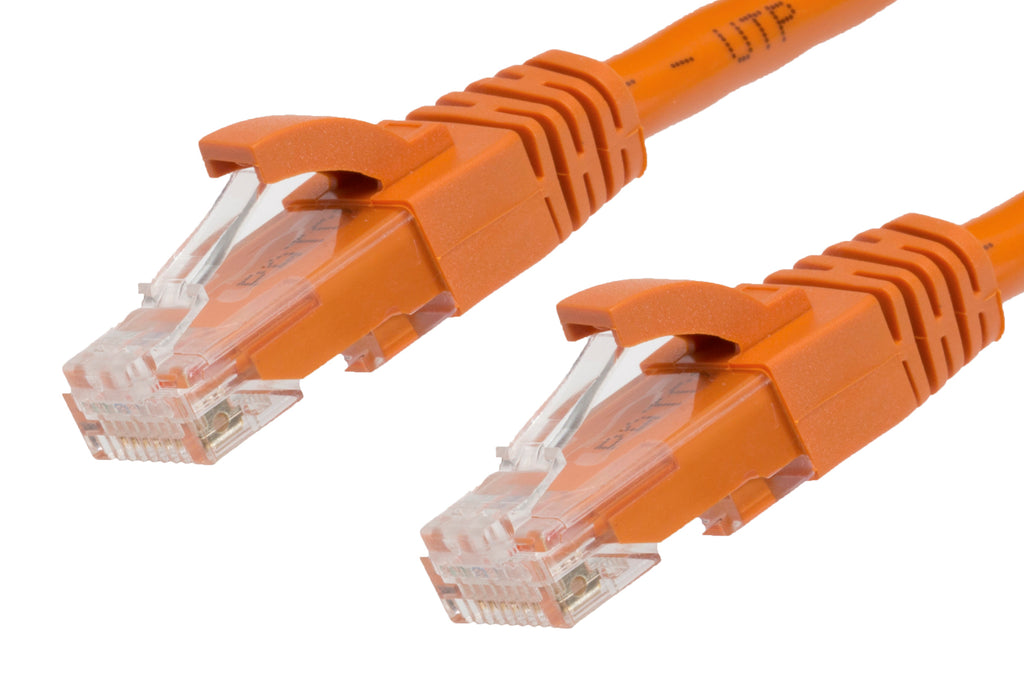 0.25m RJ45 CAT5E Ethernet Network Cable | Orange