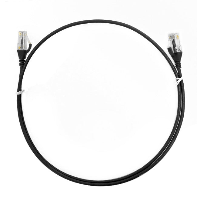 0.15m CAT6 Ultra Thin LSZH Ethernet Network Cable | Black