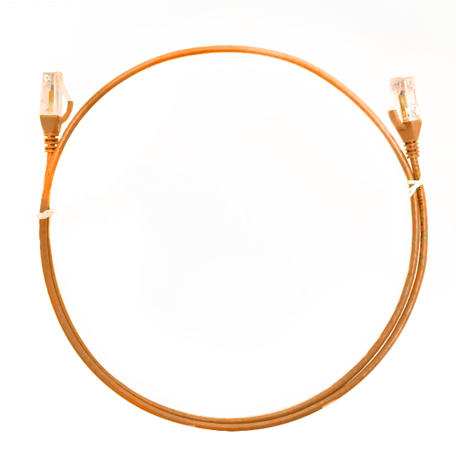 0.25m CAT6 Ultra Thin LSZH Ethernet Network Cable | Orange