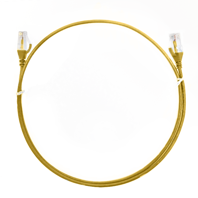 0.25m CAT6 Ultra Thin LSZH Ethernet Network Cable | Yellow