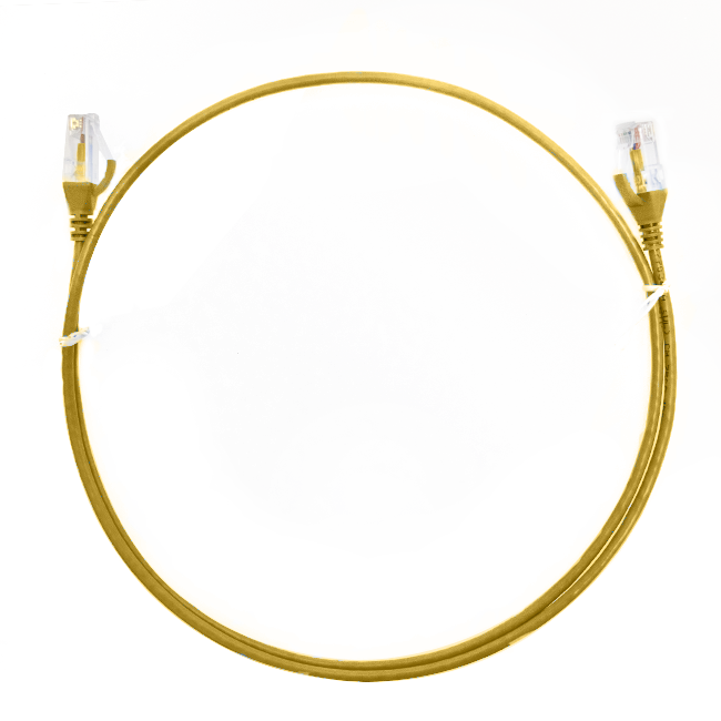 0.15m CAT6 Ultra Thin LSZH Ethernet Network Cable | Yellow