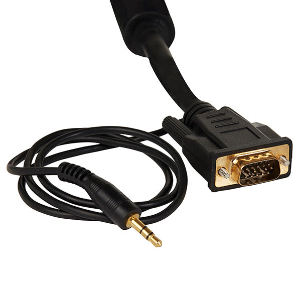 SVGA Cable with 3.5mm Audio: 5m
