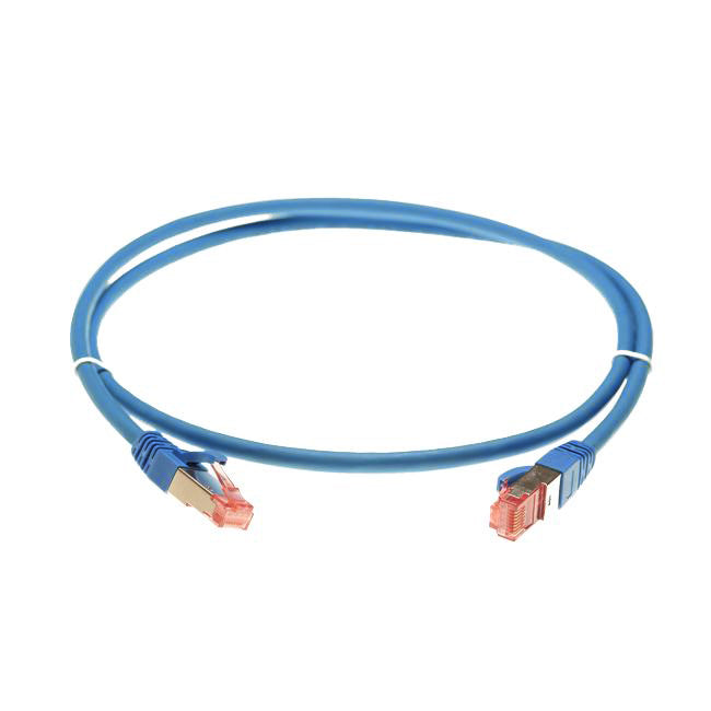 0.5m CAT6A S/FTP LSZH Ethernet Network Cable | Blue