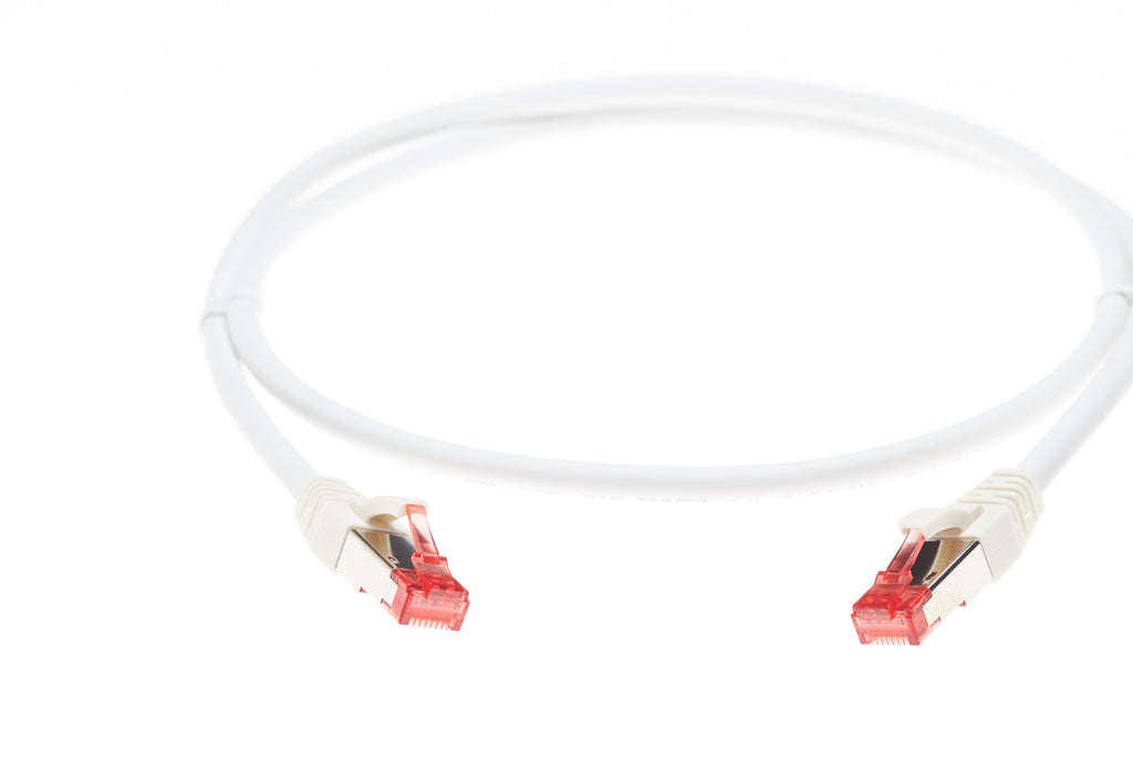 30m CAT6A S/FTP LSZH Ethernet Network Cable | White
