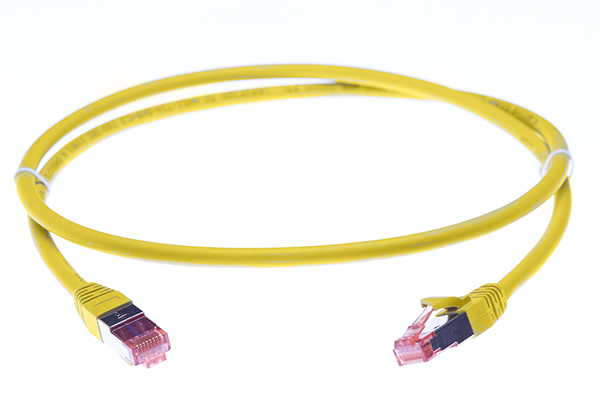 0.25m CAT6A S/FTP LSZH Ethernet Network Cable | Yellow