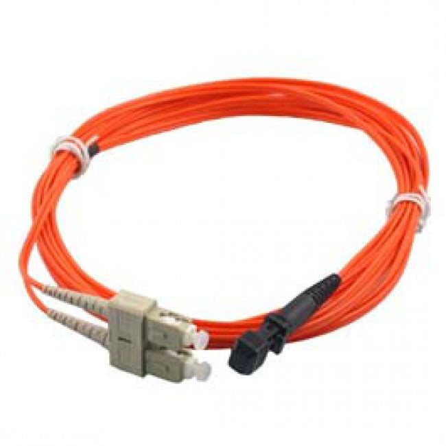 10m MTRJ-SC OM1 Multimode Fibre Optic Cable: Orange