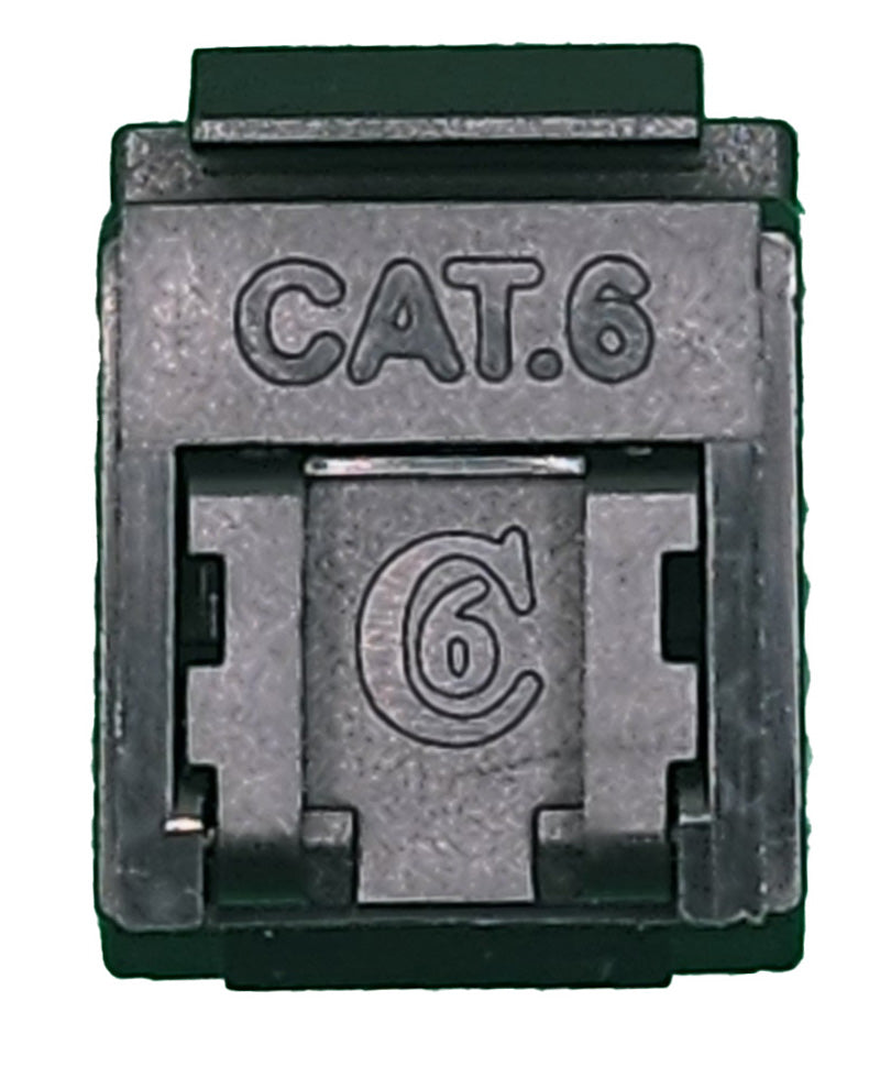 CAT6 Keystone RJ45 Jack for 110 Face Plate | 10 Pack Black