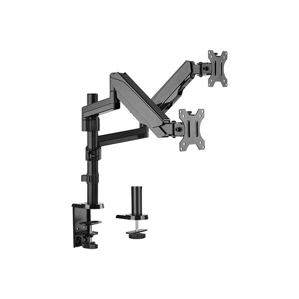 4Cabling Dual Monitor Arm Gas Spring Bracket | Max VESA 100 x 100
