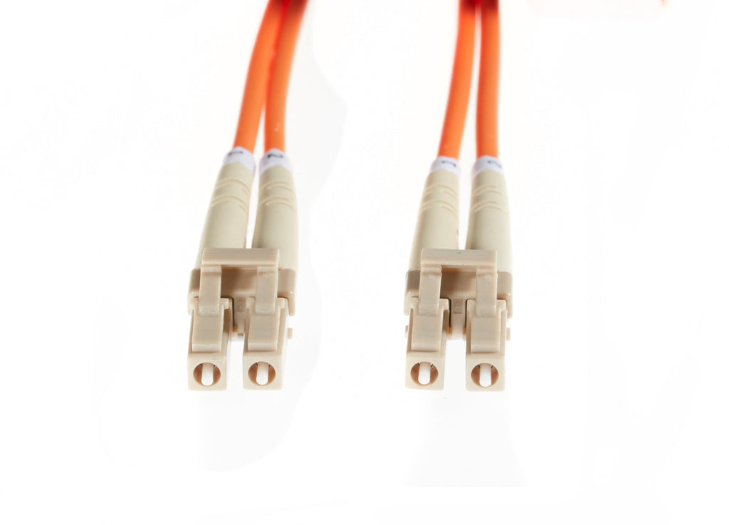 15m LC-LC OM1 Multimode Fibre Optic Cable| 3mm Oversleeving | Orange