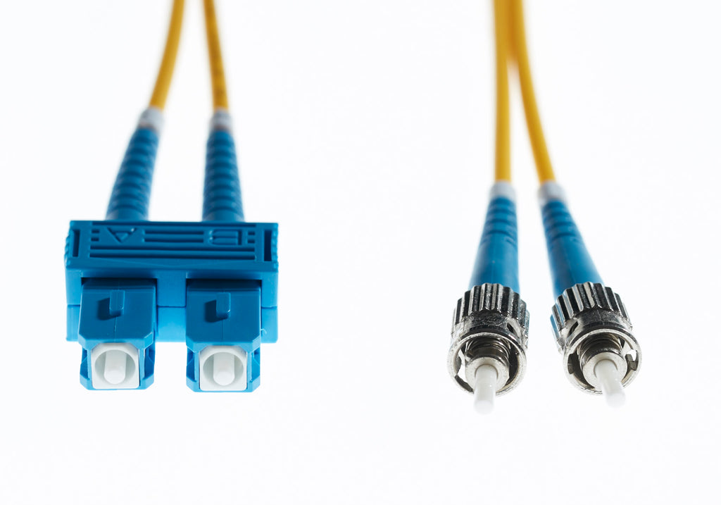 20m SC-ST OS1 / OS2 Singlemode Fibre Optic Cable : Yellow