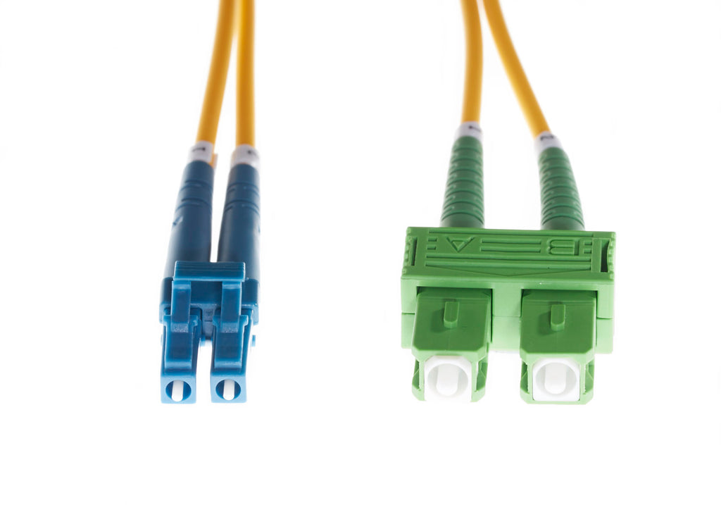 2m LC-SC/APC OS1 / OS2 Singlemode Fibre Optic Duplex Cable