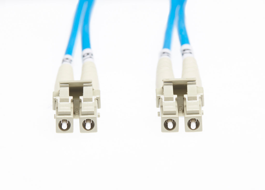 2m LC-LC OM4 Multimode Fibre Optic Cable: Blue