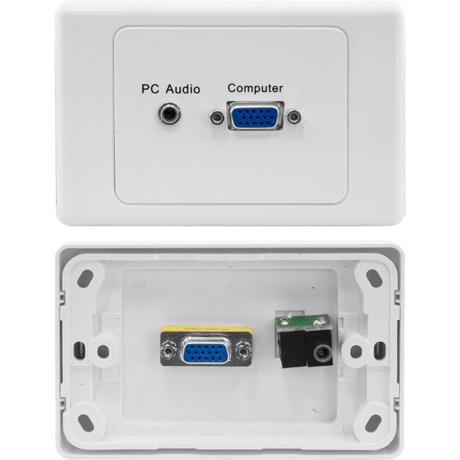 SVGA Wall Plate with 3.5mm Audio