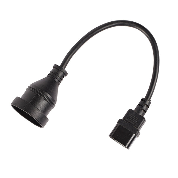 30cm IEC C14 Mains Socket Power Cable | Black