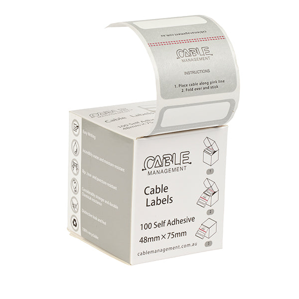 Small Cable Labels. 100 Pack. Grey