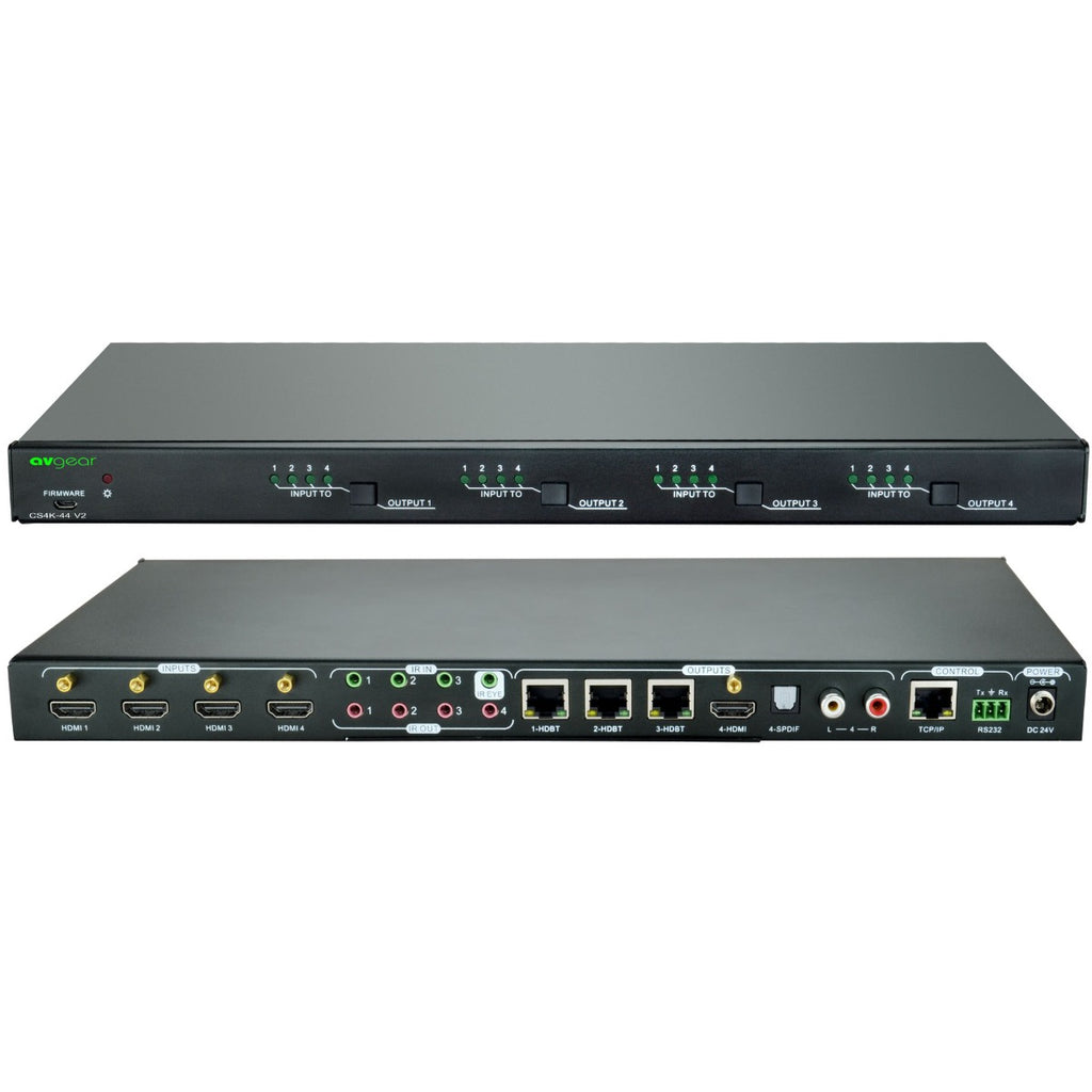 AVGear AVG-CS4K-44-V3 HDBT/HDMI 4 x 4 Matrix Switch