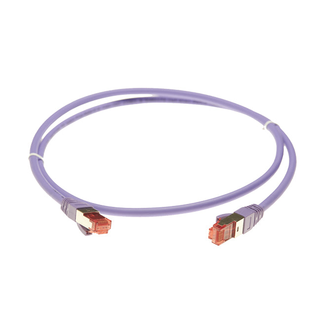 2.5m CAT6A S/FTP LSZH Ethernet Network Cable | Purple