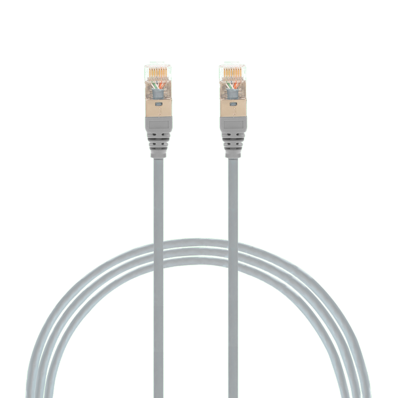 1m CAT6A RJ45 S/FTP THIN LSZH 30 AWG Network Cable | Grey
