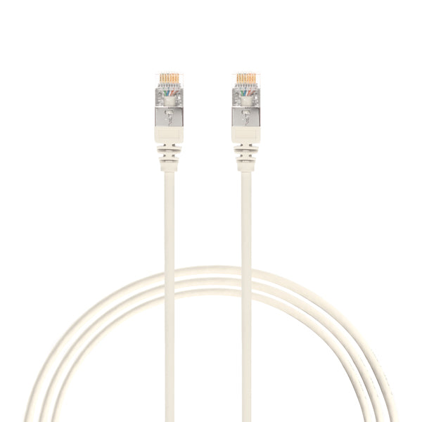 0.5m CAT6A RJ45 S/FTP THIN LSZH 30 AWG Network Cable | White