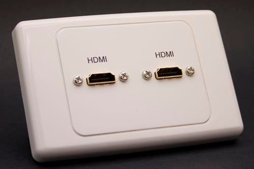 Dual HDMI® Wall Plate | With flexible dongle