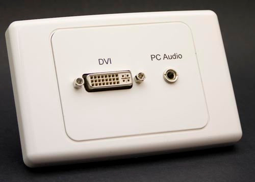 DVI Wall Plate with 3.5mm Audio Outlet