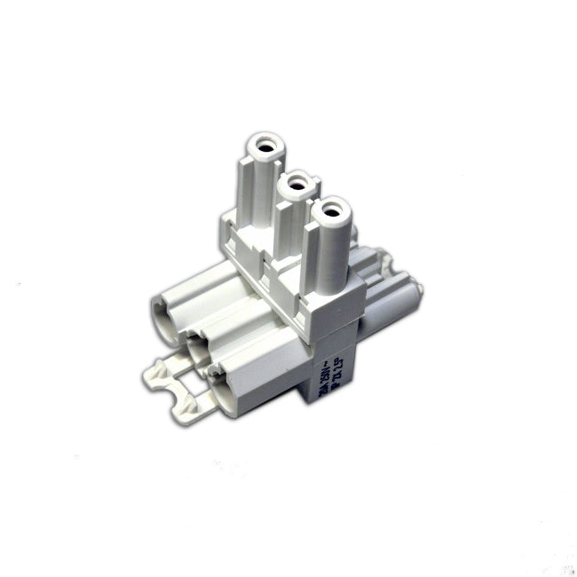 OE Elsafe: T Connector 1 Male / 2 Female - White