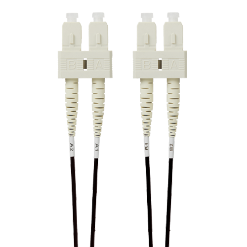 3m SC-SC OM4 Multimode Fibre Optic Patch Cable | Black