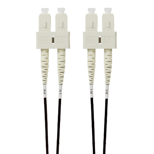 0.5m SC-SC OM4 Multimode Fibre Optic Patch Cable | Black