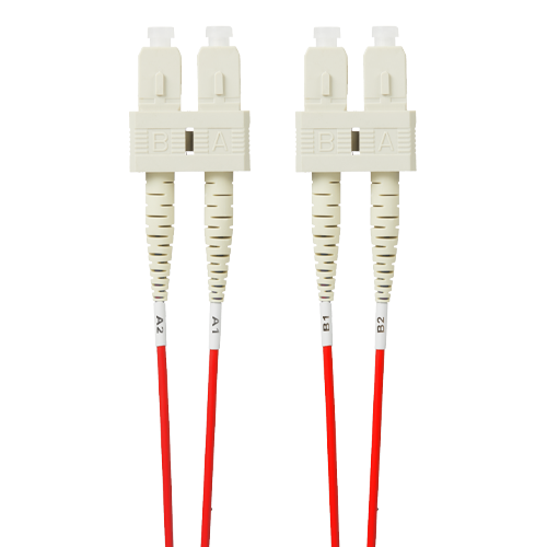 5m SC-SC OM4 Multimode Fibre Optic Patch Cable | Red