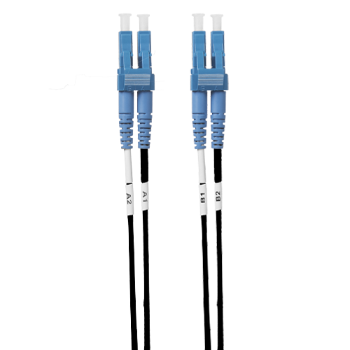 2m LC-LC OS1 / OS2 Singlemode Fibre Optic Cable: Black