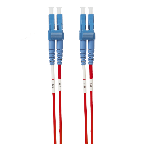 2m LC-LC OS1 / OS2 Singlemode Fibre Optic Cable: Red