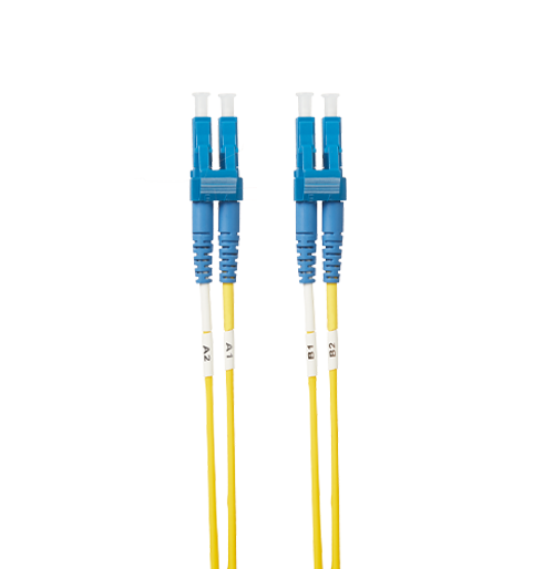 1m LC-LC OS1 / OS2 Singlemode Fibre Optic Cable | Yellow