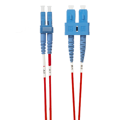10m LC-SC OS1 / OS2 Singlemode Fibre Optic Cable | Red