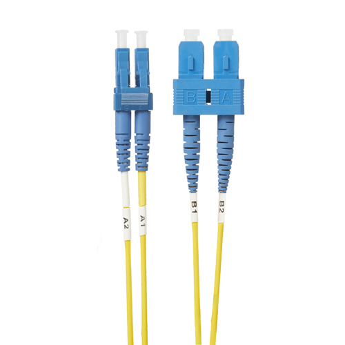 10m LC-SC OS1 / OS2 Singlemode Fibre Optic Cable : Yellow