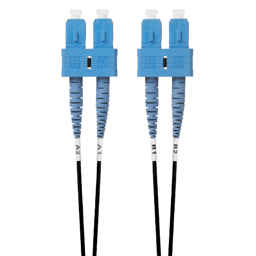 0.5m SC-SC OS1 / OS2 Singlemode Fibre Optic Cable: Black