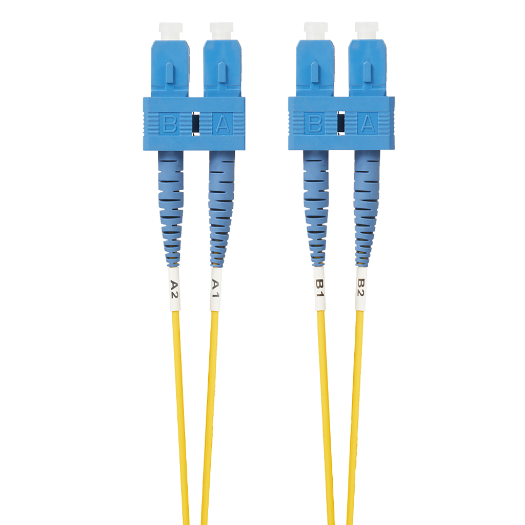 1.5m SC-SC OS1 / OS2 Singlemode Fibre Optic Cable : Yellow