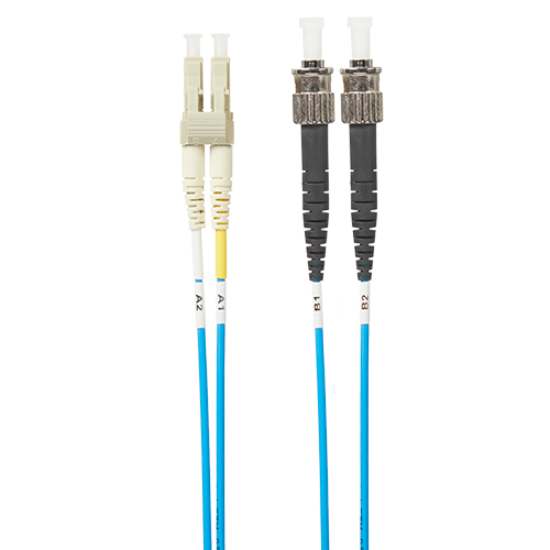 3m LC-ST OM4 Multimode Fibre Optic Cable | Blue