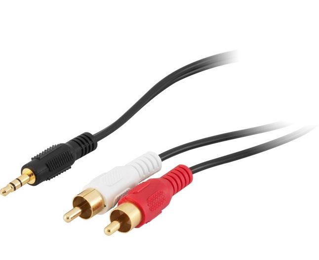 2m Stereo 3.5mm Plug to 2 x Red White RCA Cable