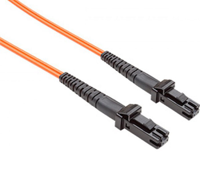 2m MTRJ-MTRJ OM1 Multimode Fibre Optic Cable: Orange