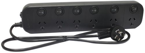 Jackson Power Board 6 Outlet Individually Switched Surge Protected