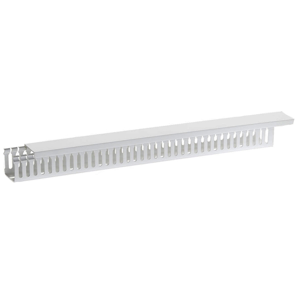 Slotted Cable Ducting - 2m Length 65 x 65mm - White