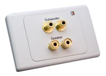 Speaker Binding Post Wall Plate with RCA
