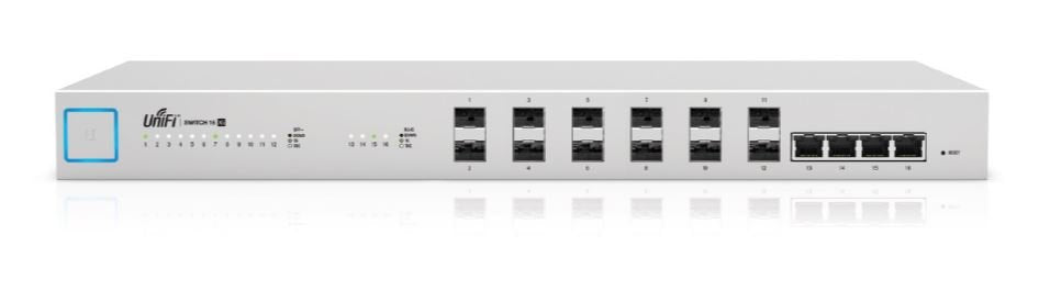 Ubiquiti US-16-XG UniFi Switch, 10G 16-ports - 12 SFP+ ports and 4 RJ45