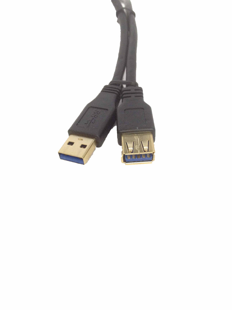 2M USB 3.0 AM-AF Extension Cable: Black