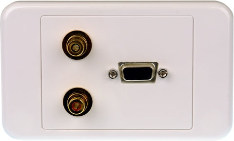 SVGA Wall Plate with Stereo Audio